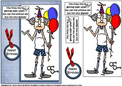 Gus Can't Live Without His Glasses -  Quick Card
