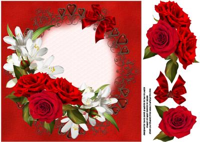 Roses of Love 8x8 Topper