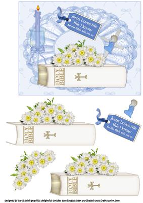 Baby Boy Christening Decoupage
