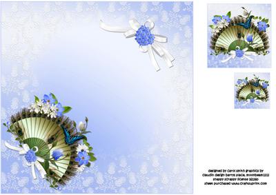 8x8 Floral Fan Insert Plate