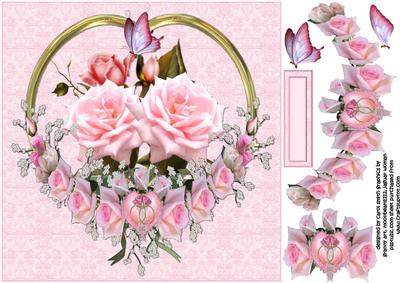 8x8 Floral Heart
