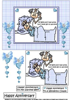 Stella an Gus Had Words Anniversary, Quick Card