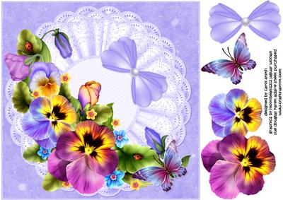 8x8 Spring Pansies
