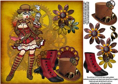 8x8 Miss Scarlett Steampunk