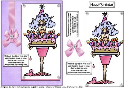 Stella Adds Another Candle Quick Card