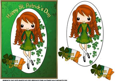 An Irish Dancer for St Patricks Day Quick Card