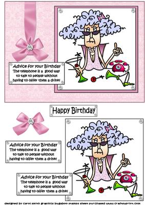 Stella Has Some Advice for Your Birthday Quick Card