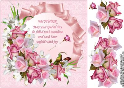 8x8 Pink Roses for Mother