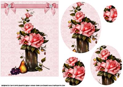 A Vase of Pink Roses