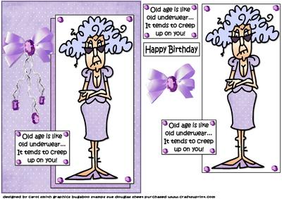 Stella Say Old Age is Like Underwear Quick Card