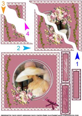 Vintage Lady in Pearl Frame Side Stacker