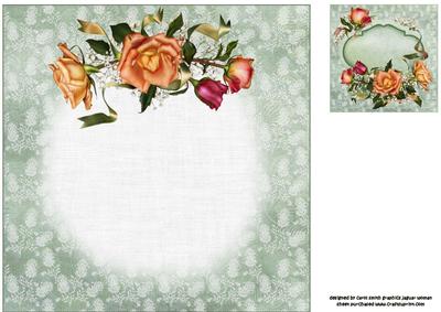 8x8 Plaque of Roses for Mother Insert Plate