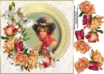 8x8 Vintage Lady Portrait