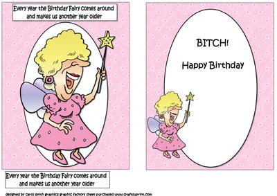 The Birthday Fairy Inside and Out Topper