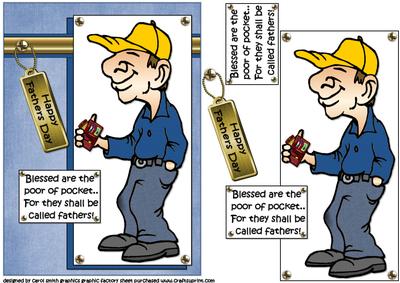 Vince is Poor of Pocket Fathers Day Quick Card