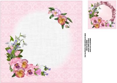 8x8 Spring Flowers Pink Insert Plate
