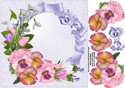 8x8 Spring Flowers on Lavender
