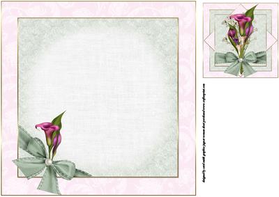 8x8 Plain and Simple Calla Lilies Insert Plate