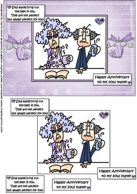 Stella and Gus Soul Mates Anniversary Quick Card