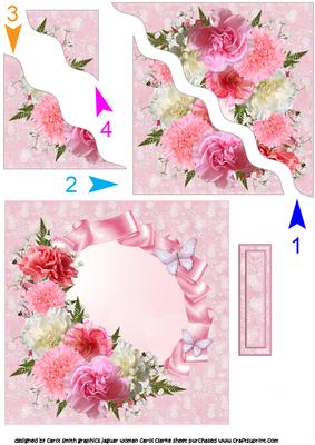 8x8 Love Carnations Side Stacker