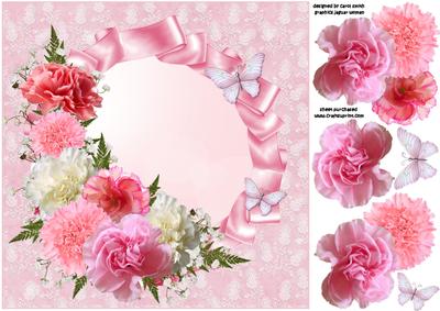 8x8 Love Carnations