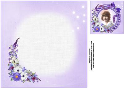 8x8 Lavender Girl Floral Insert Plate