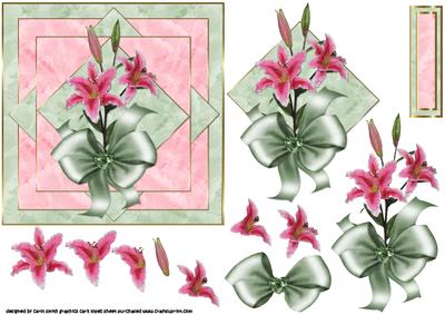 The Pink Tiger Lilies Decoupage