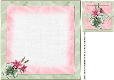 8x8 Pink Tiger Lilies Insert Plate