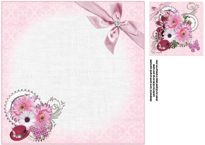 8x8 Feminine Steampunk Cluster Insert Plate