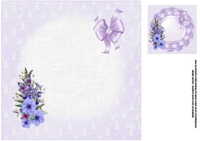 Purple Spray on Tripple Ruffle Frame Insert Plate