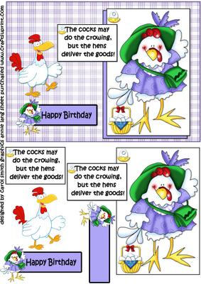 Hetty Hen Delivers the Goods Quick Card