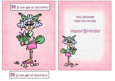 Stella Says 50 Age of Discovery Inside Out Topper