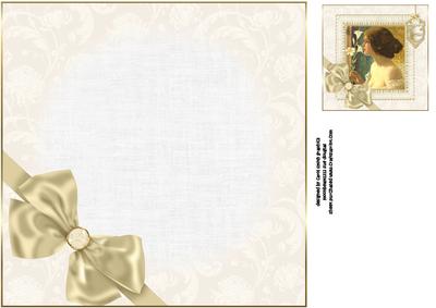8x8 Vintage Girl in Lace and Satin Frame Insert Plate
