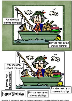 Gus Fishes for Therapy Quick Card