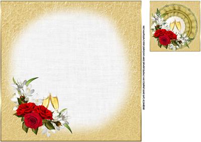 8x8 Golden Anniversary Insert Plate