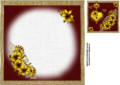 8x8 Golden Wedding Anniversary Insert Plate