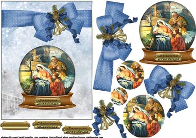 Vintage Nativity Snowglobe