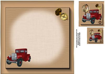 8x8 the Shiny Vintage Truck Insert Plate
