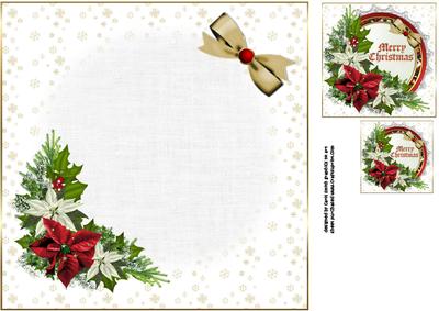 8x8 Christmas Flowers Insert Plate