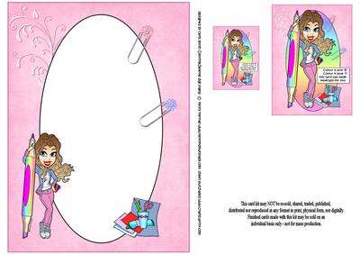 Colour Me Janette Craft Girl Insert Plate
