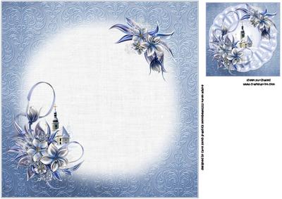 8x8 Winter Flowers and Christmas Church Insert Plate