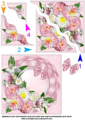 Flowers Butterflies and Pearls Side Stacker