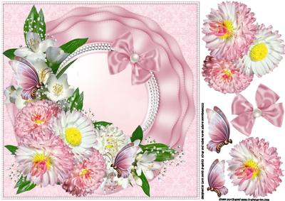 8x8 Flowers Butterflies and Pearls