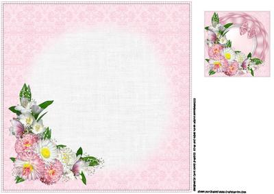 8x8 Flowers Butterflies and Pearls Insert Plate