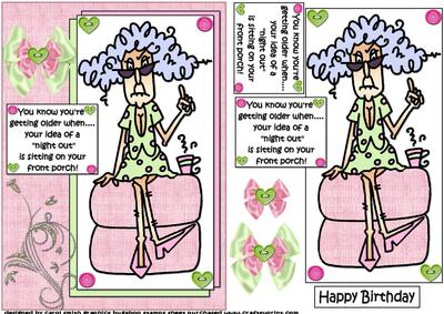Stella Has a Night Out Quick Card