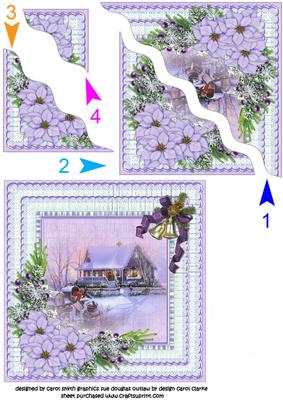 Purple and Lavender Christmas Side Stacker