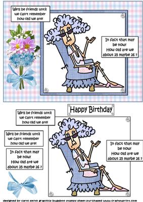 Stella How Old Are We Friend Quick Card