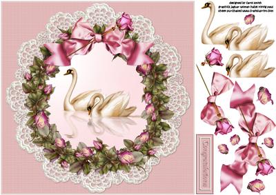 8x8 Swans and Roses