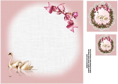 8x8 Swans and Roses Insert Plate