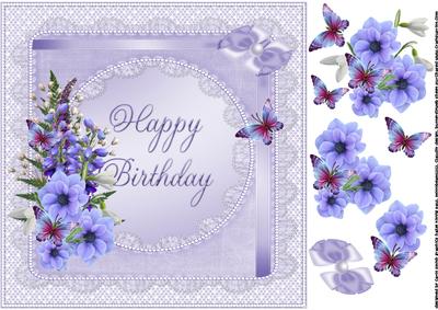 8x8 Lavender Birthday